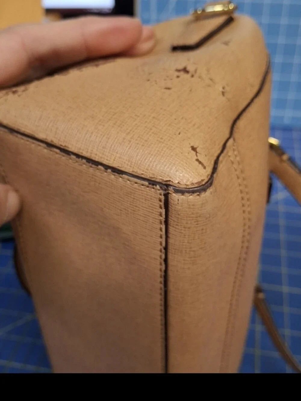 COACH Tan Leather Satchel Handbag 10x5.5x6 - Project